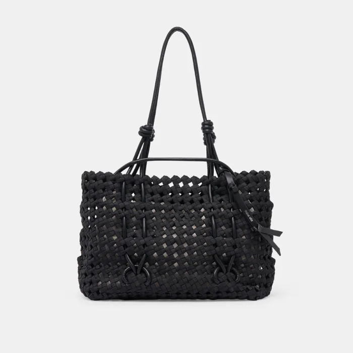Dolce Vita Logan Tote Black Woven Women Handbags