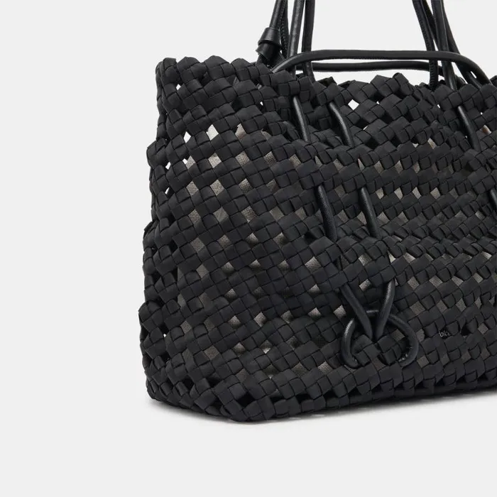 Dolce Vita Logan Tote Black Woven Women Handbags