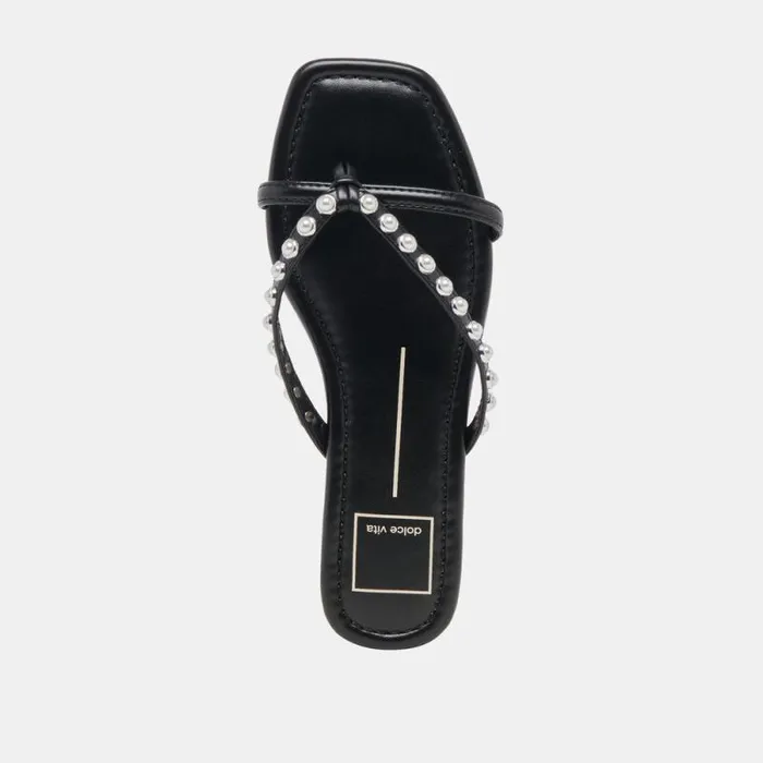 Dolce Vita Lucca Pearl Sandals Black Pearls Women Sandals