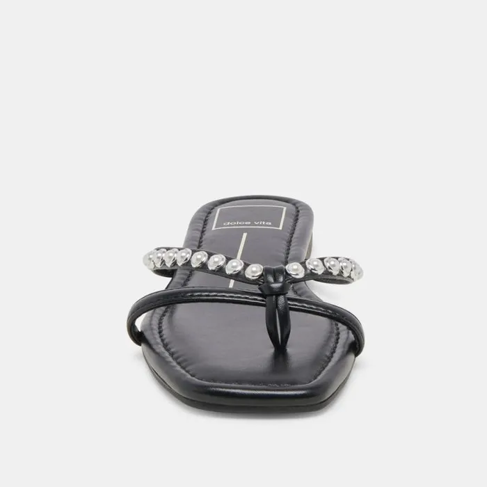 Dolce Vita Lucca Pearl Sandals Black Pearls Women Sandals