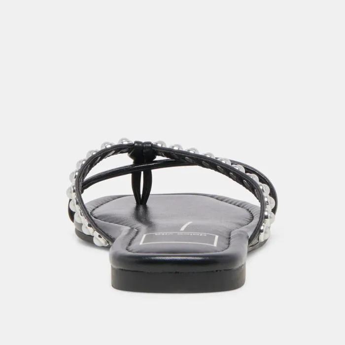 Dolce Vita Lucca Pearl Sandals Black Pearls Women Sandals