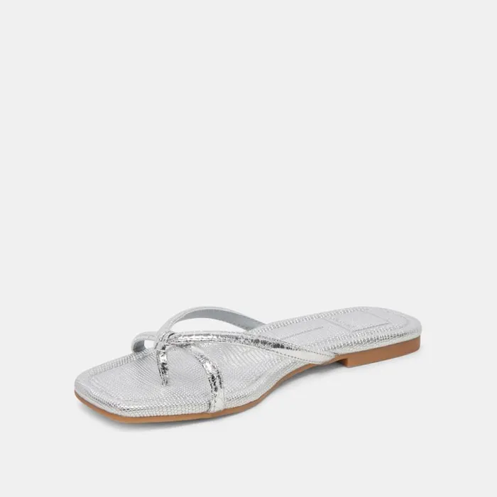 Dolce Vita Lucca Sandals Silver Distressed Stella Women Sandals