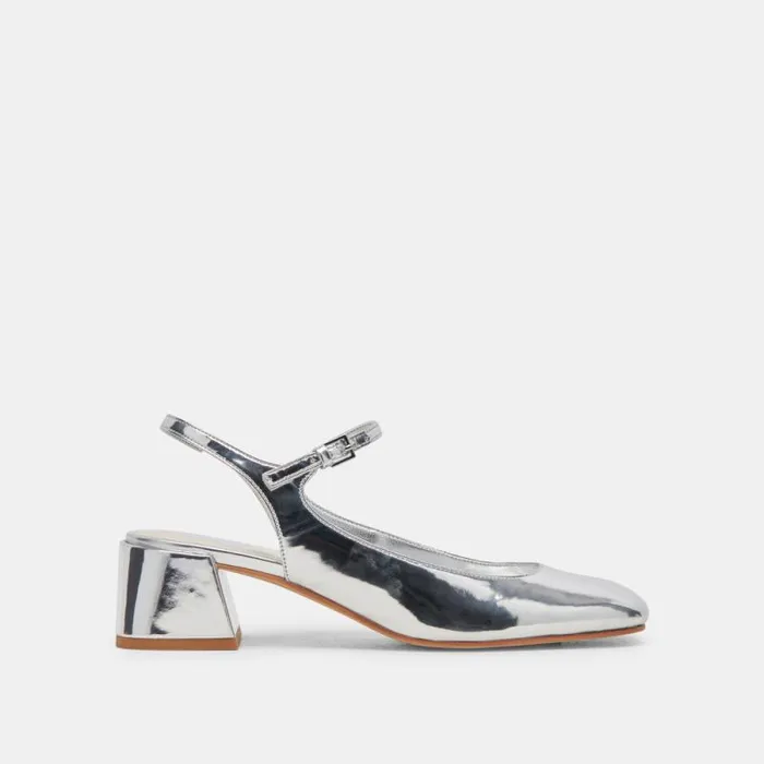 Dolce Vita Maggi Heels Silver Specchio Stella Women Flats and Loafers