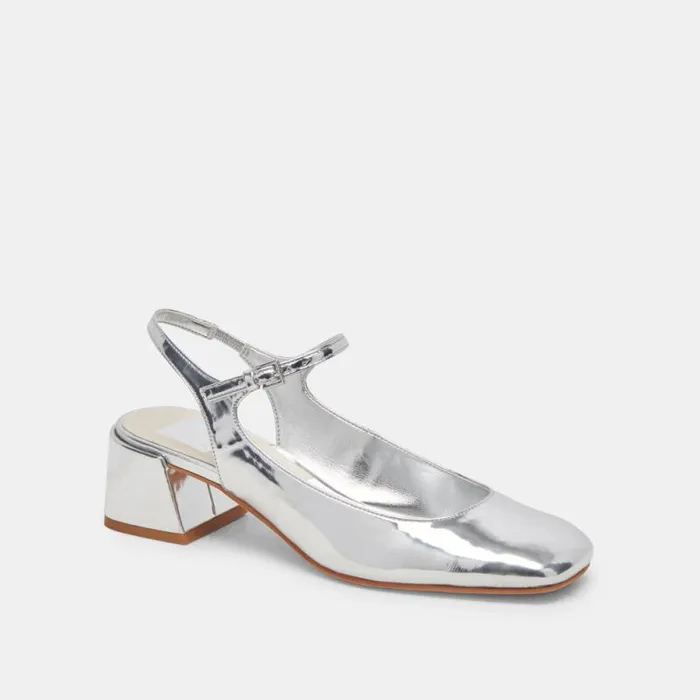 Dolce Vita Maggi Heels Silver Specchio Stella Women Flats and Loafers