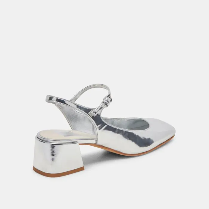 Dolce Vita Maggi Heels Silver Specchio Stella Women Flats and Loafers