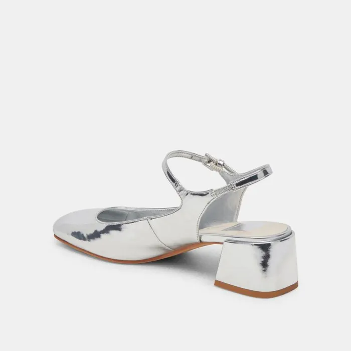 Dolce Vita Maggi Heels Silver Specchio Stella Women Flats and Loafers