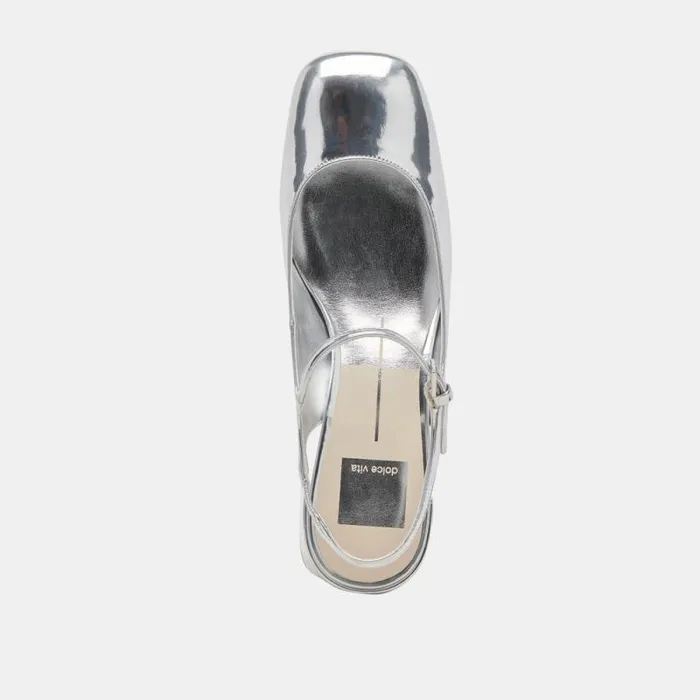 Dolce Vita Maggi Heels Silver Specchio Stella Women Flats and Loafers