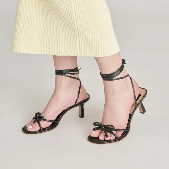 Dolce Vita Maison Heels Black Leather Women Heels