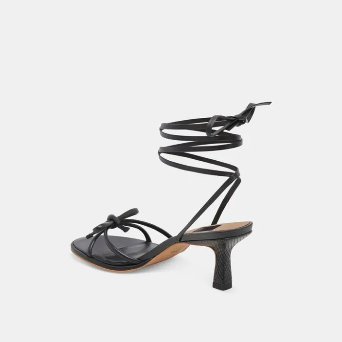 Dolce Vita Maison Heels Black Leather Women Heels