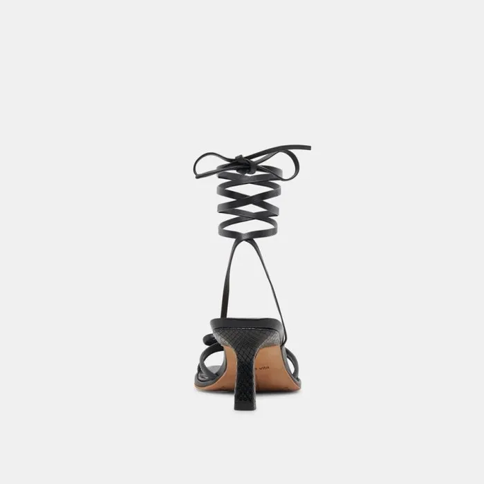 Dolce Vita Maison Heels Black Leather Women Heels