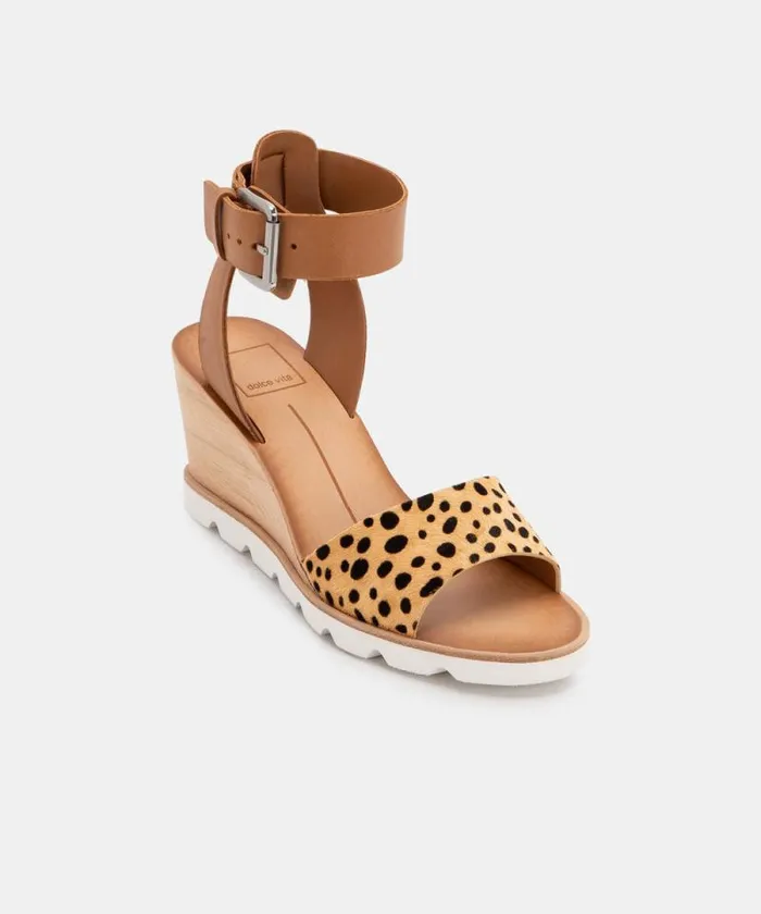 Dolce Vita Melika Wedges Leopard Women Sandals