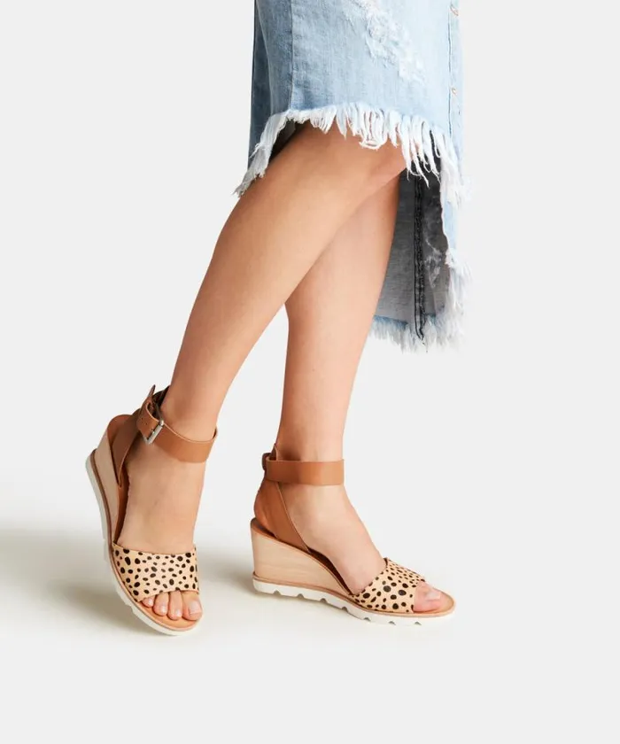 Dolce Vita Melika Wedges Leopard Women Sandals