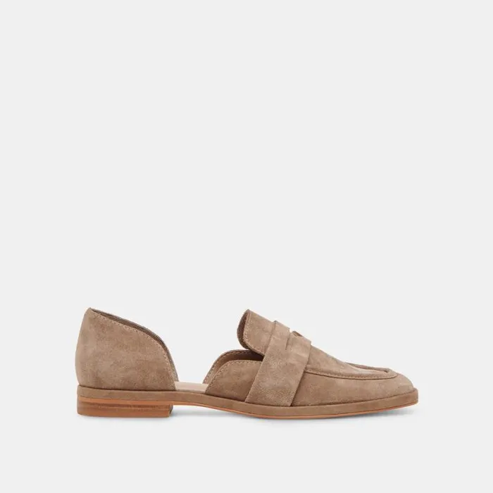 Dolce Vita Moyra Flats Truffle Suede Women Flats and Loafers