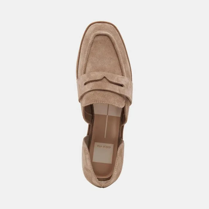 Dolce Vita Moyra Flats Truffle Suede Women Flats and Loafers