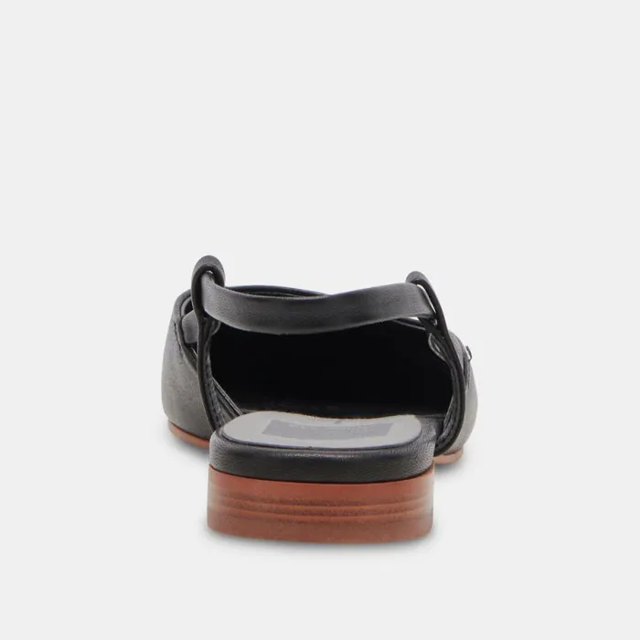 Dolce Vita Narah Flats Black Leather Women Flats and Loafers