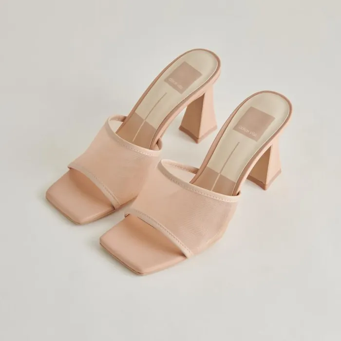 Dolce Vita Narda Heels Blush Mesh Women Heels
