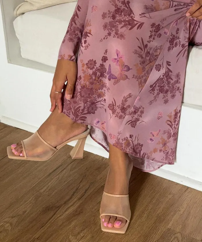 Dolce Vita Narda Heels Blush Mesh Women Heels