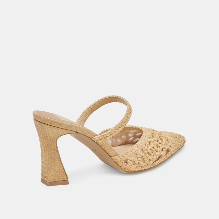 Dolce Vita Nassau Heels Natural Raffia Women Heels