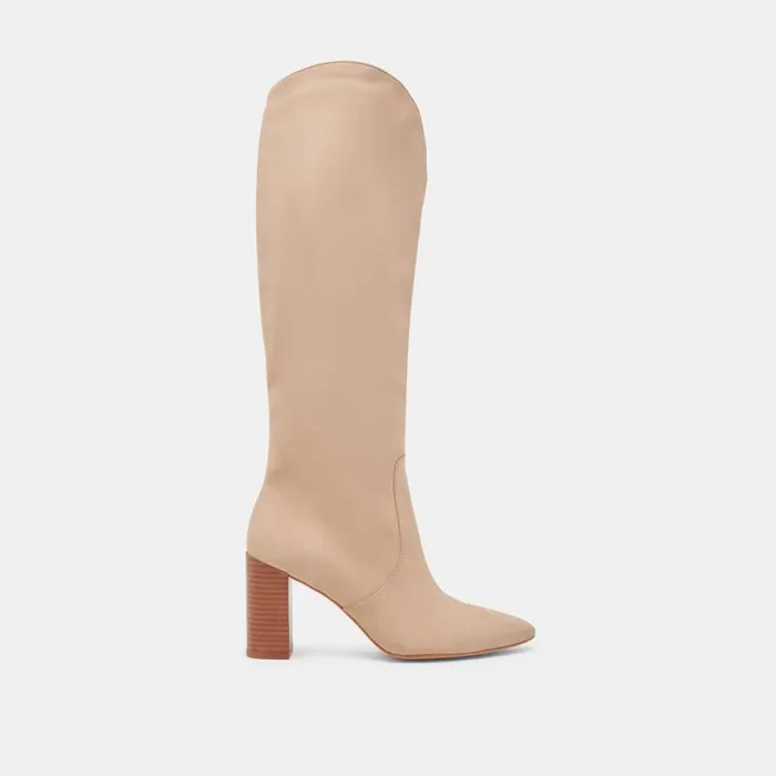 Dolce Vita Nedi Wide Calf Boots Dune Nubuck Women Boots and Booties