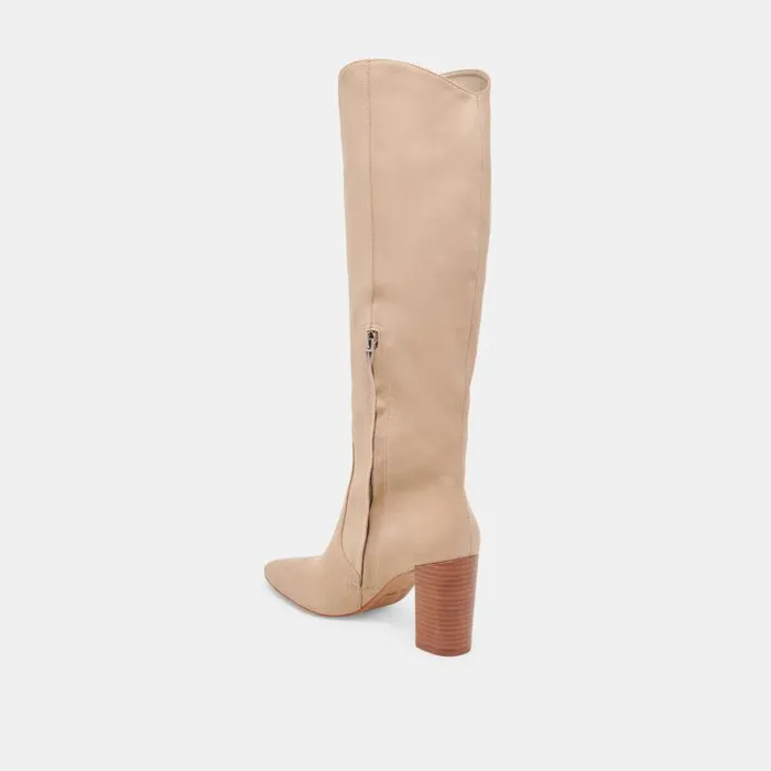Dolce Vita Nedi Wide Calf Boots Dune Nubuck Women Boots and Booties