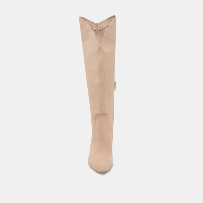 Dolce Vita Nedi Wide Calf Boots Dune Nubuck Women Boots and Booties