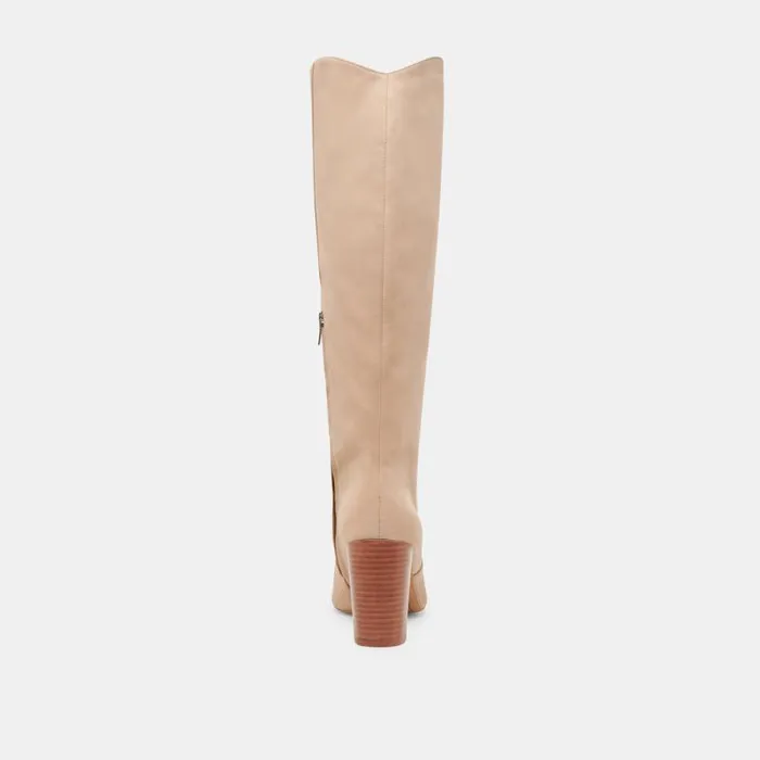 Dolce Vita Nedi Wide Calf Boots Dune Nubuck Women Boots and Booties