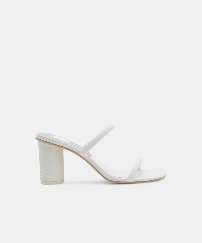 Dolce Vita Noles Heels White Leather Women Heels