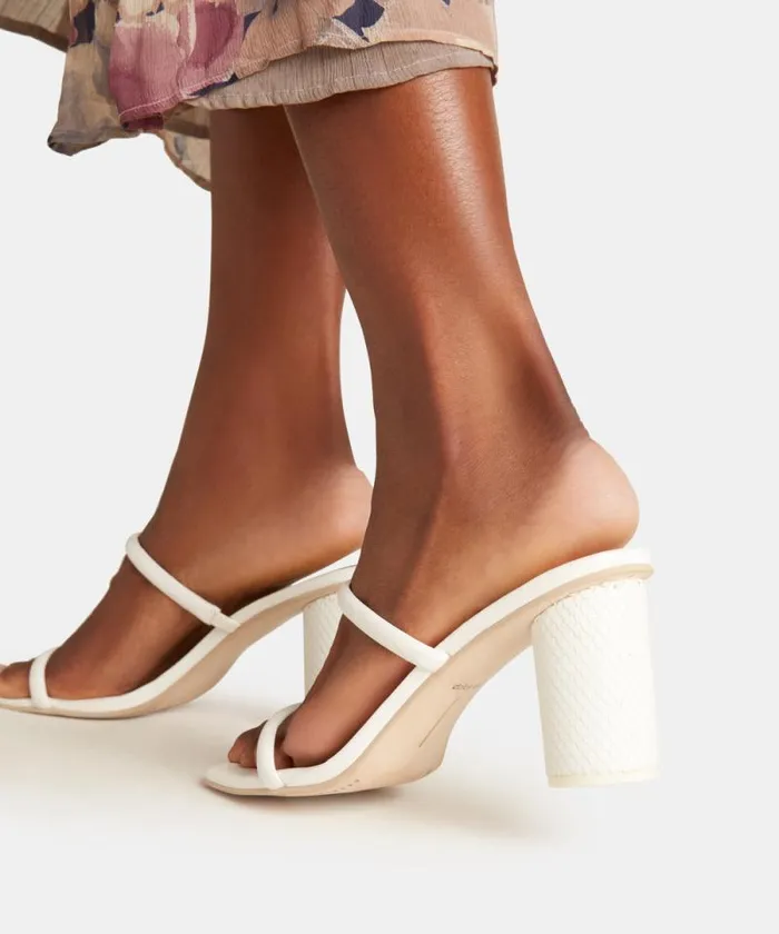 Dolce Vita Noles Heels White Leather Women Heels