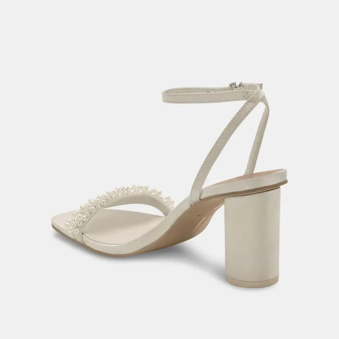 Dolce Vita Nory Heels Vanilla Pearls Women Sandals