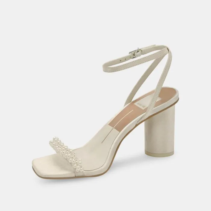 Dolce Vita Nory Heels Vanilla Pearls Women Sandals