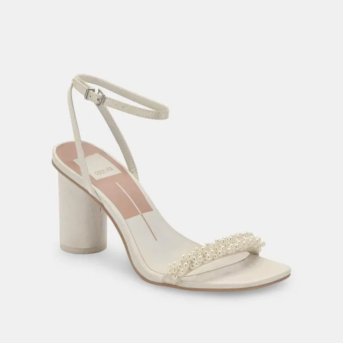 Dolce Vita Nory Heels Vanilla Pearls Women Sandals