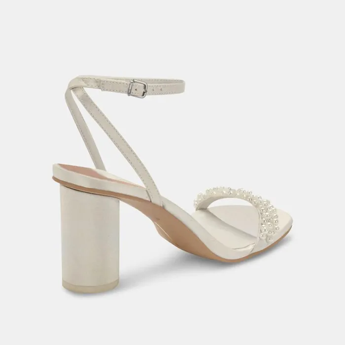 Dolce Vita Nory Heels Vanilla Pearls Women Sandals