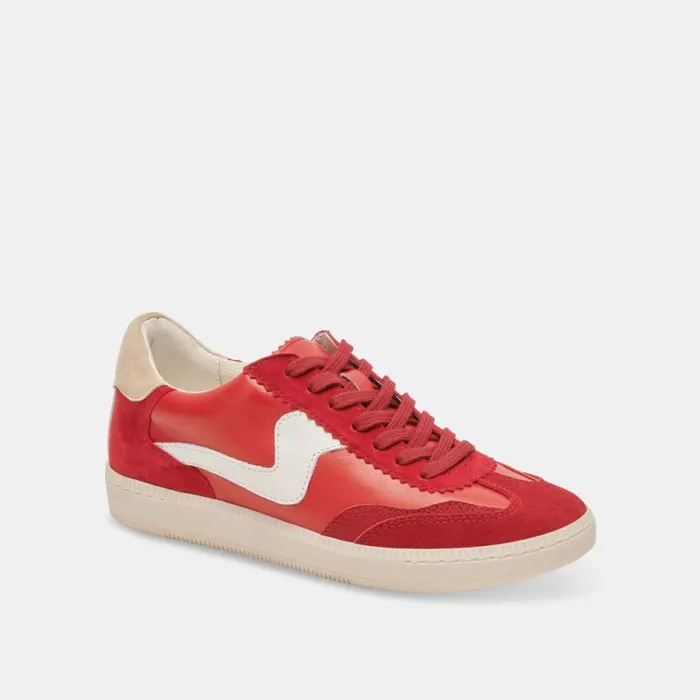 Dolce Vita Notice Sneakers Red Suede Women Sneakers
