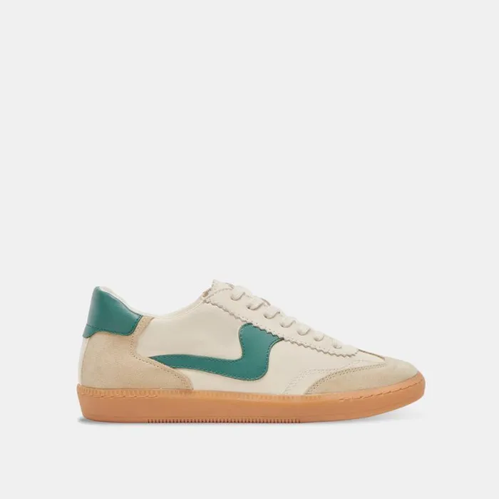 Dolce Vita Notice Sneakers White Green Leather Women Sneakers
