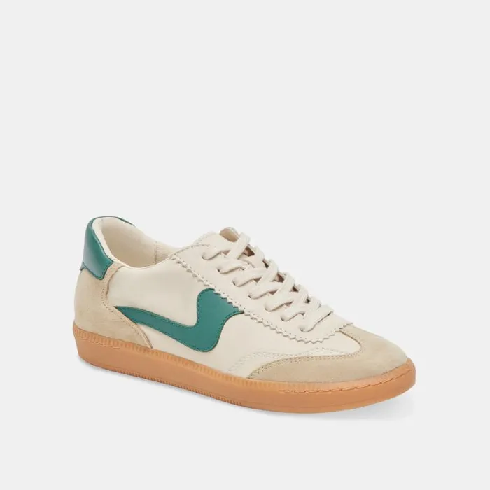 Dolce Vita Notice Sneakers White Green Leather Women Sneakers