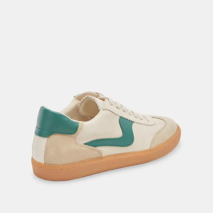 Dolce Vita Notice Sneakers White Green Leather Women Sneakers