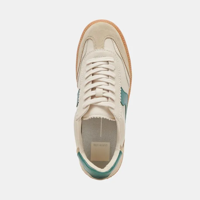 Dolce Vita Notice Sneakers White Green Leather Women Sneakers