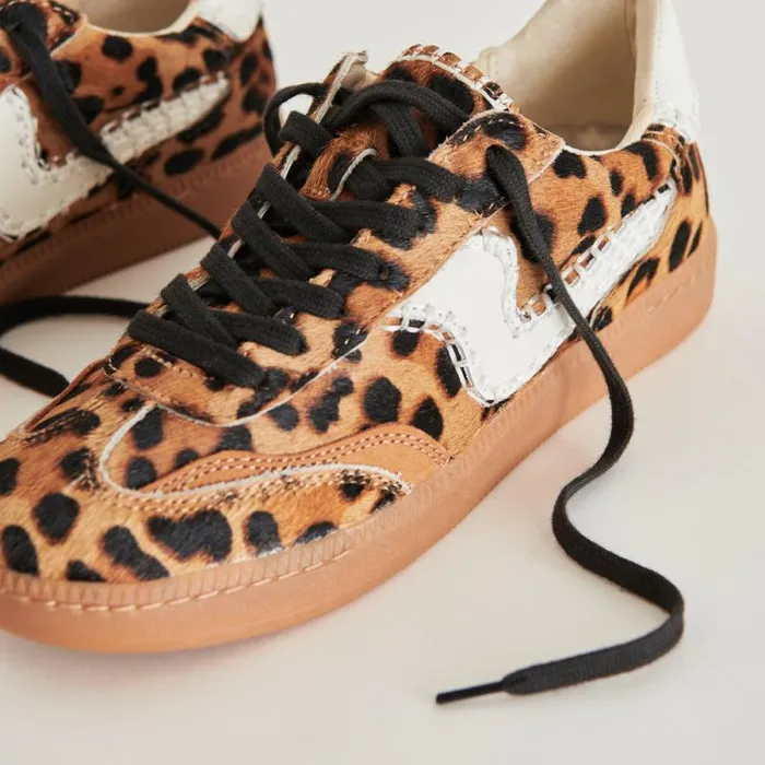 Dolce Vita Notice Stitch Sneakers Dk Leopard Calf Hair Women Sneakers