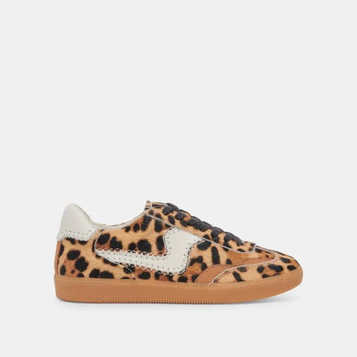 Dolce Vita Notice Stitch Sneakers Dk Leopard Calf Hair Women Sneakers