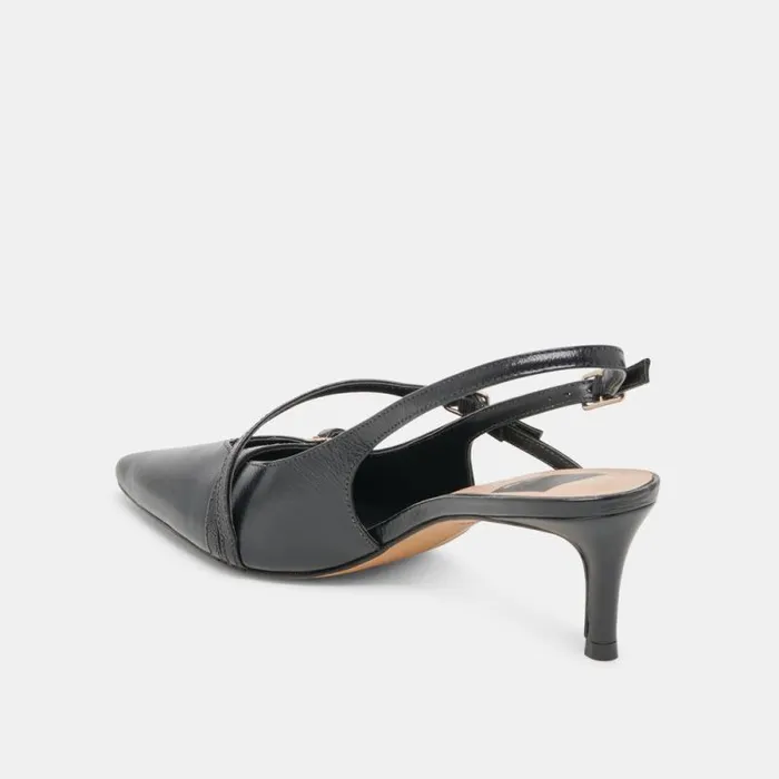 Dolce Vita Pamla Mid Wide Heels Midnight Crinkle Patent Women Heels