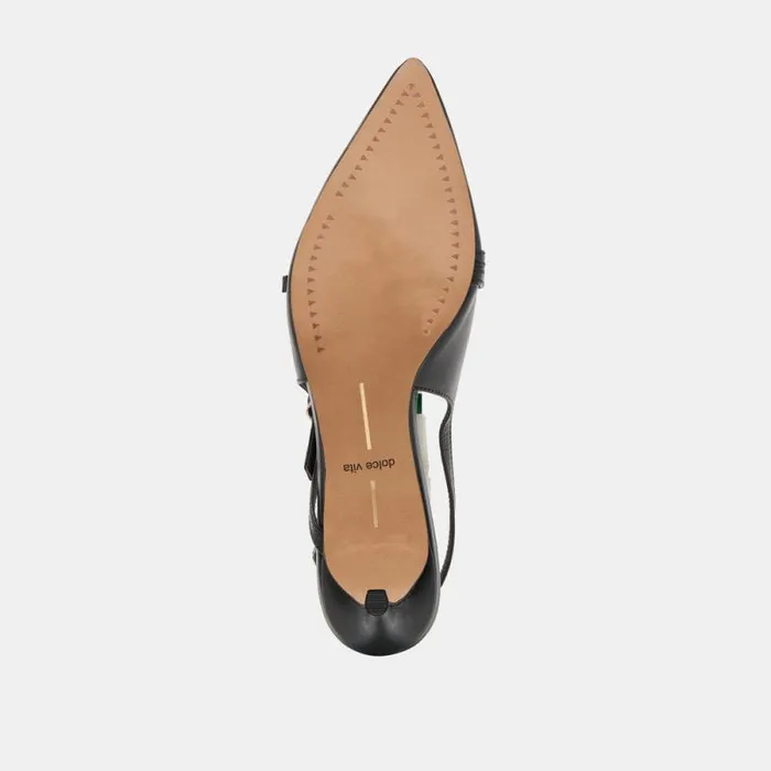 Dolce Vita Pamla Mid Wide Heels Midnight Crinkle Patent Women Heels