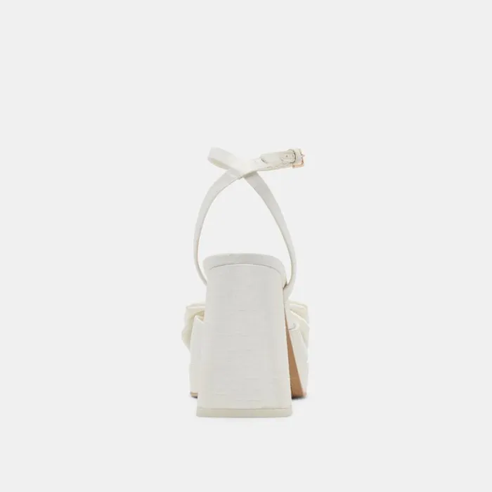 Dolce Vita Patton Heels Ivory Satin Women Heels