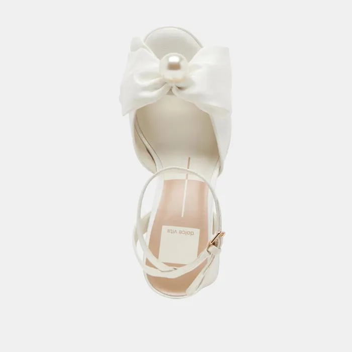 Dolce Vita Patton Heels Ivory Satin Women Heels