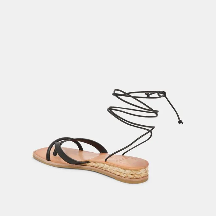 Dolce Vita Prax Sandals Black Leather Women Sandals