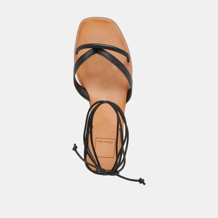 Dolce Vita Prax Sandals Black Leather Women Sandals