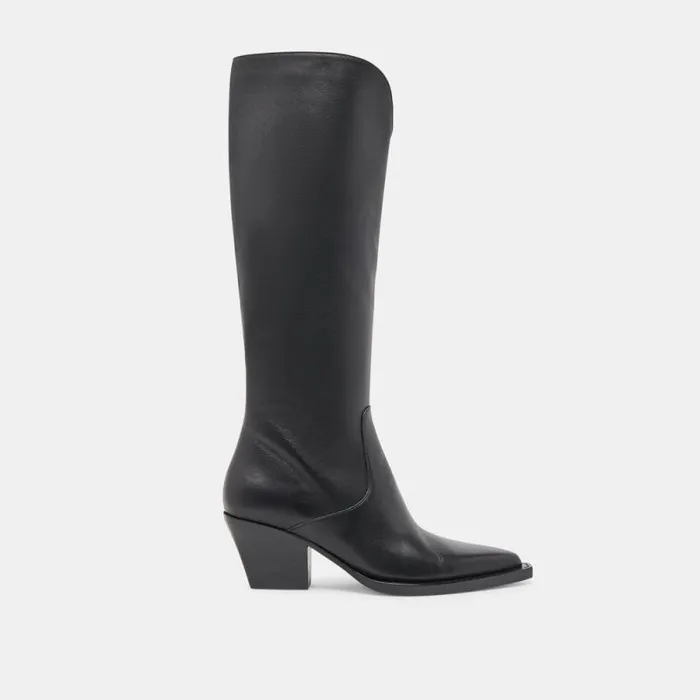 Dolce Vita Raj Boots Black Leather Women Boots and Booties
