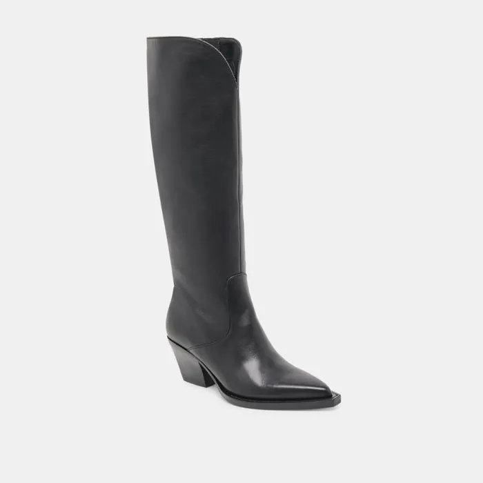 Dolce Vita Raj Boots Black Leather Women Boots and Booties