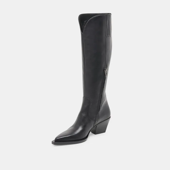 Dolce Vita Raj Boots Black Leather Women Boots and Booties
