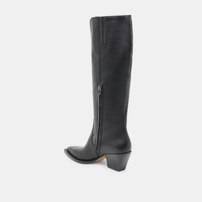 Dolce Vita Raj Boots Black Leather Women Boots and Booties