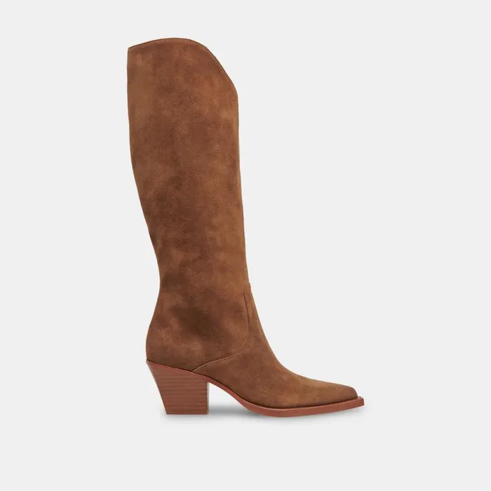 Dolce Vita Raj Boots Brown Suede Women Boots and Booties